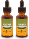 Herb Pharm Certified Organic Liquid extract for urinar System Support Juniper 1 Fl Oz (Pachet de 2)