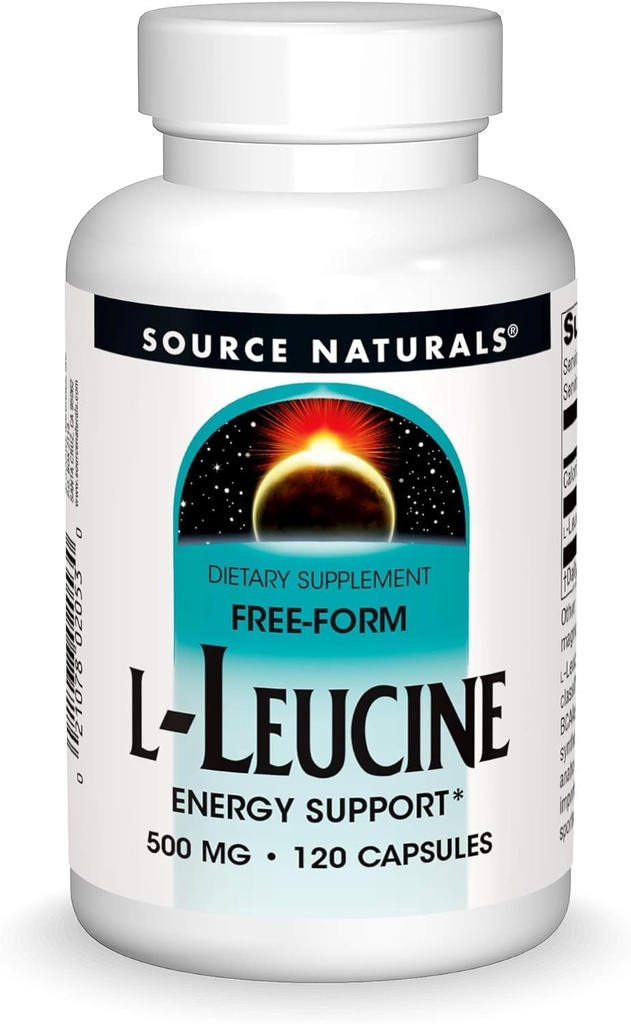 Naturals sursă L-Leucine, 500mg, 120 capsule