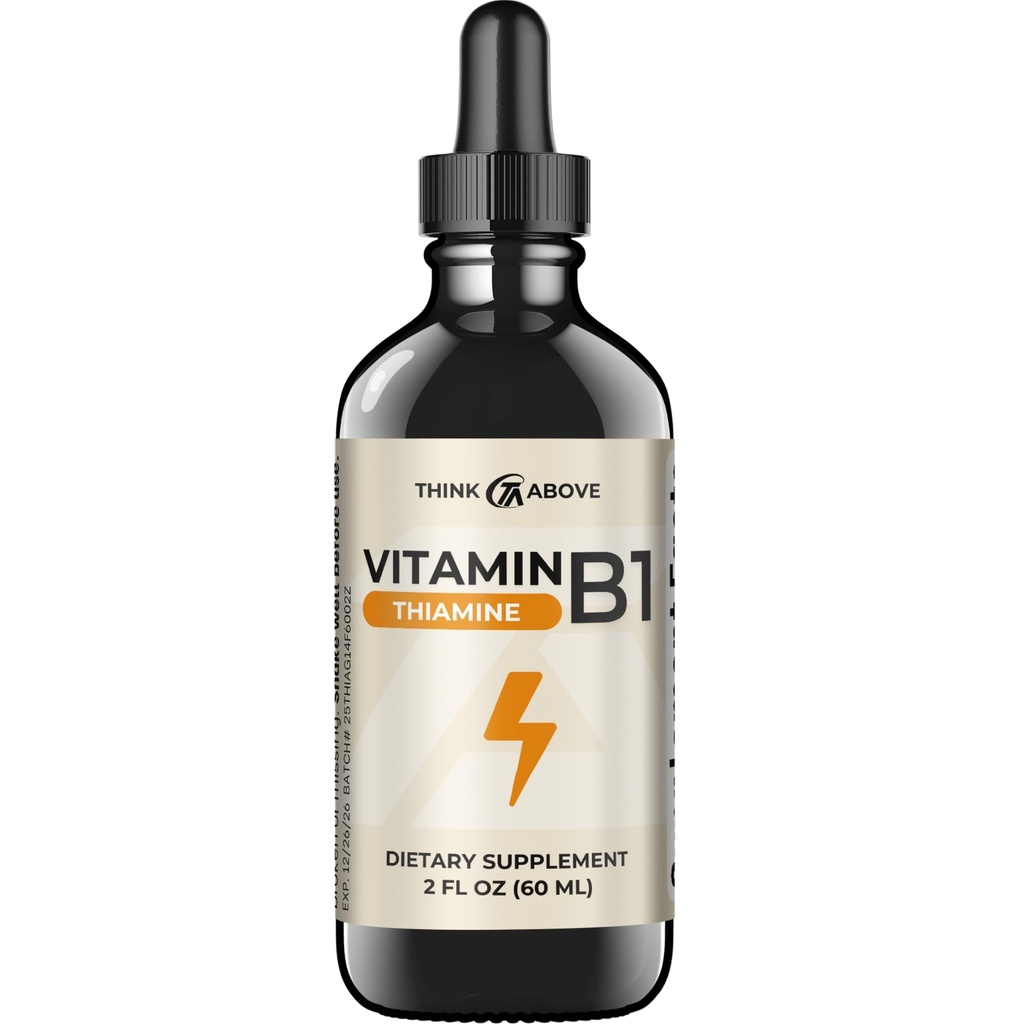 Vitamina B1 Tiamină Mononitrat - Suplimentul picăturilor lichide (2 FL OZ)