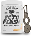Black Magic Ecto Plasm - Serbet Pop - Pompă lucrată manual Igniter, Hidratare crescută și vascularitate (400g, 20 Scoops) cu Enbanc Health Keychain