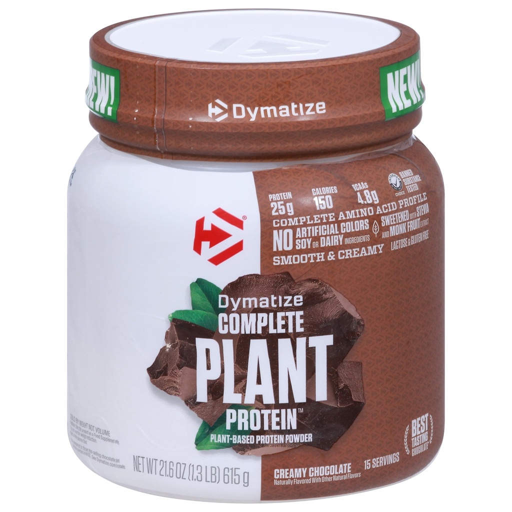 Dymatize Vegan Plant Proteina, Cremy Chocolate, 25g Proteine, 4.8g BCAAs, Complete Amino Acid Profile, 15 Servings