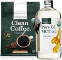 Natural Force Dark Roast Clean Coffee + Organic Pure C8 MCT Oil Bundle 