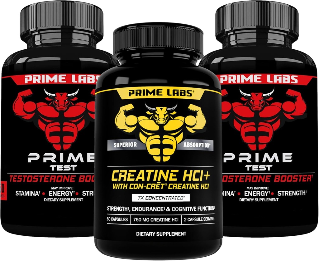 Prime Labs prim test (2-Pachet) + Creatine capsule HCl (conte 60)