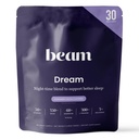 Beam Dream Sleep Powder, L-Theanin, Apigenin, Reishi şi Magneziu, terţă parte testat Sleep Aid & Sleep Supplement for Deep Sleep, Relaxation and Recovery, Natural Sleep Support, 30 Servings