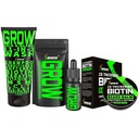Kit de creştere barbă w/ 2X Barbă Biotin Balsam pentru bărbaţi şi mustaţă Ceară + GROW 11- in- 1 Mens Shampoo & Balsam (Sampon de creştere a părului pentru bărbaţi w/ Biotin) +row facial păr de creştere ulei (Made in America)