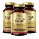 Solgar L-Lysine 500 mg - 100 Capsule vegetale, Pachet de 3 - Suport pentru piele și țesuturi - Non-GMO, Vegan, Kosher, Gluten gratuit - 300 Serviri totale