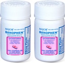 Banohpen - Medicamente pentru alergii complete - Difenhidramină HCI 50 mg - Antihistamin - 100 capsule (2 ambalaje)