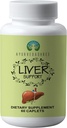 Suport hepatic Herbal Ayurvedic Supliment, Suporte Ficat sănătos, Amestec de 13 Herbs puternice, Vegan, Gluten-Free, 60 Caplete