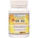 Laboratoare minune Vitamina D 5000 UI, Vitamina D3 + K2 Suport un sistem imunitar sănătos, esenţial pentru oase puternice, Heart Health, şi de distribuţie de calciu, 120 comprimate