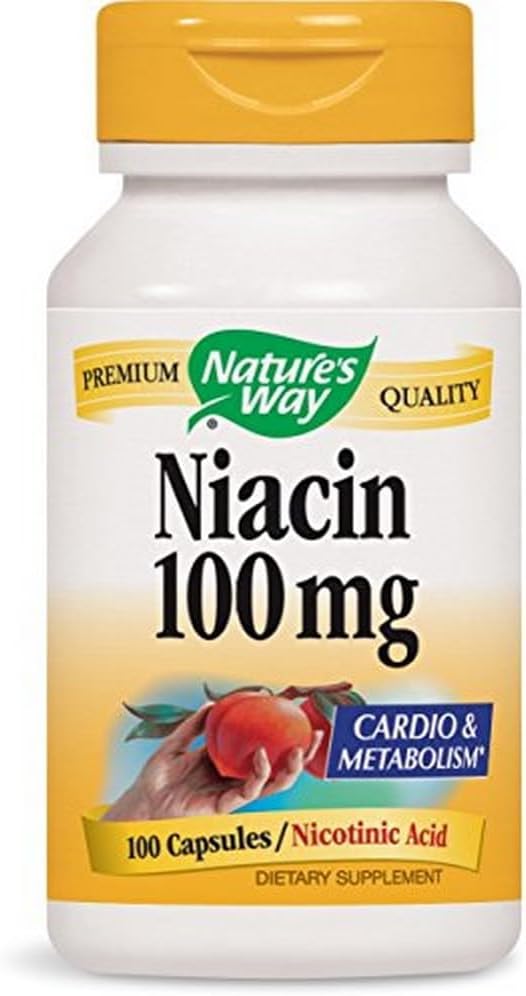 Natura's Way Niacin, 100 Capsule (Pachet de 4)