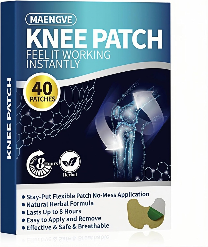 Genunchi de ajutor durere patch 40 Count- pentru genunchi, gât, umăr, spate şi Bone-on-Bone Hot Patch, 8 ore de lung-Lasting dureri articulare de relief