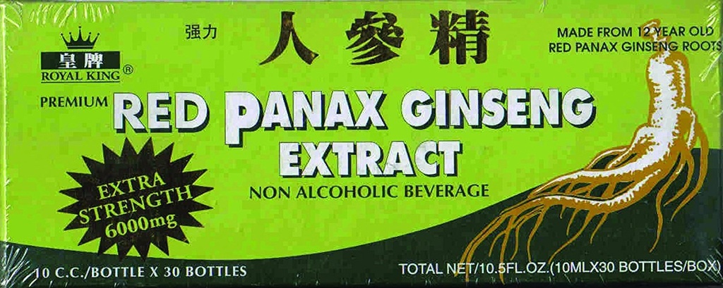 Royal King Red Panax Ginseng Extract 6000mg 10c.c./flacon X 30 (Pachet de 4)