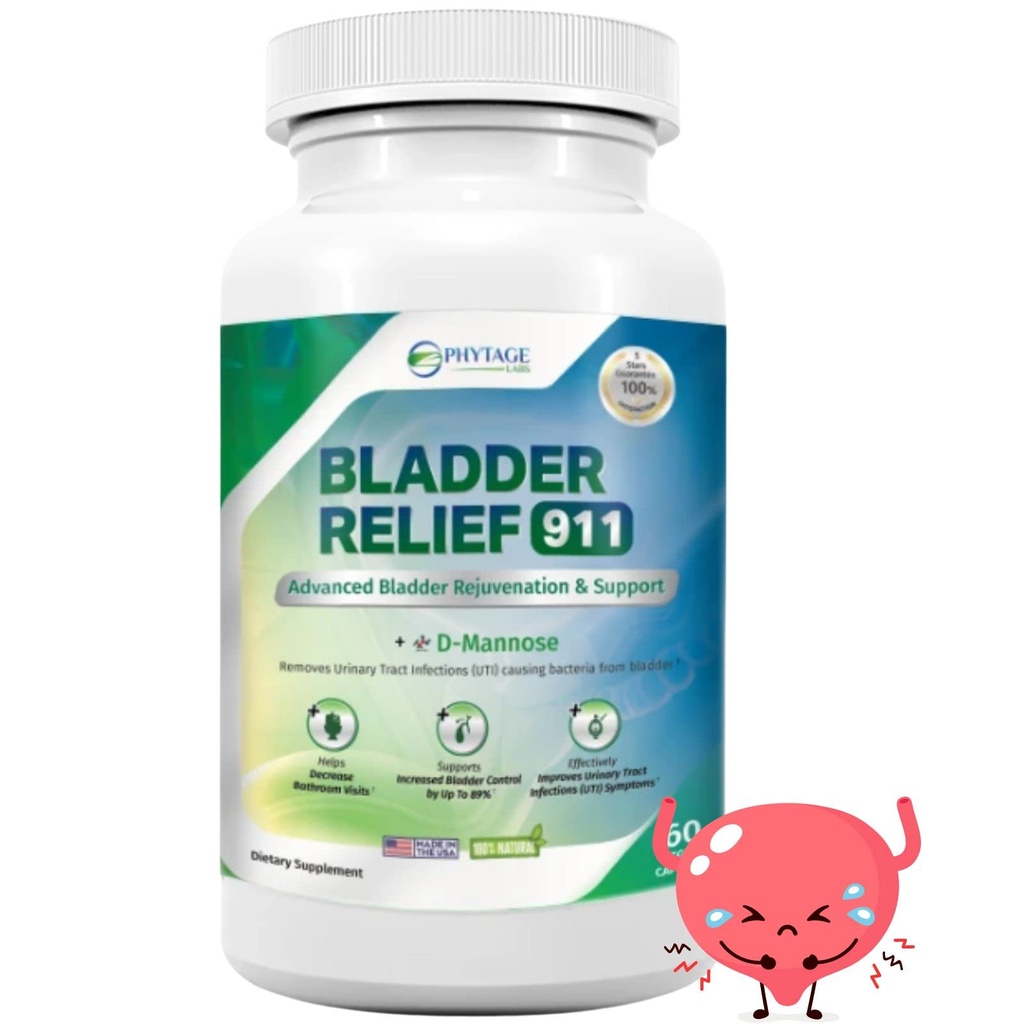 Relief vezica oculara 911 Detoxifiere Putere - pentru barbati si femei asigura suport pentru vezica, 60 Capsule Veggie
