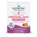 Nordic Naturals Zero Sugar DHA Prenatal Vitamina Gumies, Strawberry Orange Aroma - 27 Gume - Suplimente pentru sarcina - 600 mg Omega-3 Ulei de pește și 400 UI vitamina D3-27 Serviri