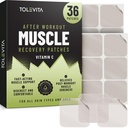 Post Antrenament de recuperare musculare patch-uri cu vitamina C - 36 patch-uri pentru suport activ stil de viață, ajută Soothe și Refresh după exercițiu, convenabil și ușor de utilizat pentru bărbați și femei