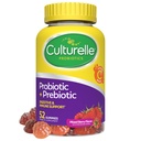 Culturelle Daily Probiotic Gummies for Women & Men, Berry Flavor, 52 Count, Natural-Sourced Daily Probiotic + Prebiotic pentru Digestive Health, Non-GMO & Vegan