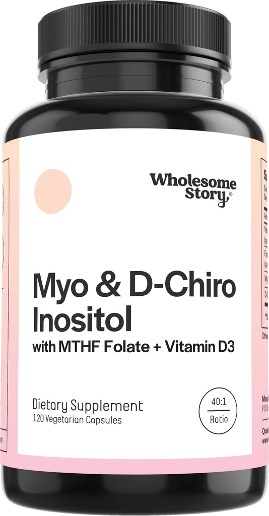 Myo-Inositol & D-Chiro Inositol Capsule cu MTHF, Folate, Vitamina D