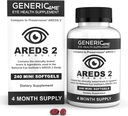 AREDS 2 SoftGels, 500 mg vitamina C, 400 UI vitamina E, 10 mg lutein, 2 mg Zeaxantină, 80 mg zinc, 2 mg cupru - Sprijină sănătatea ochilor - 240 Mini SoftGels (Patru luni de aprovizionare)