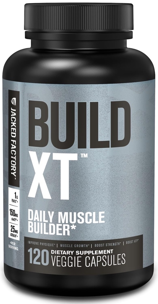 Fabrica Jacked Build-XT Daily Muscle Builder & Performance Booster - Muscle Building Supliment pentru puterea musculara si crestere 