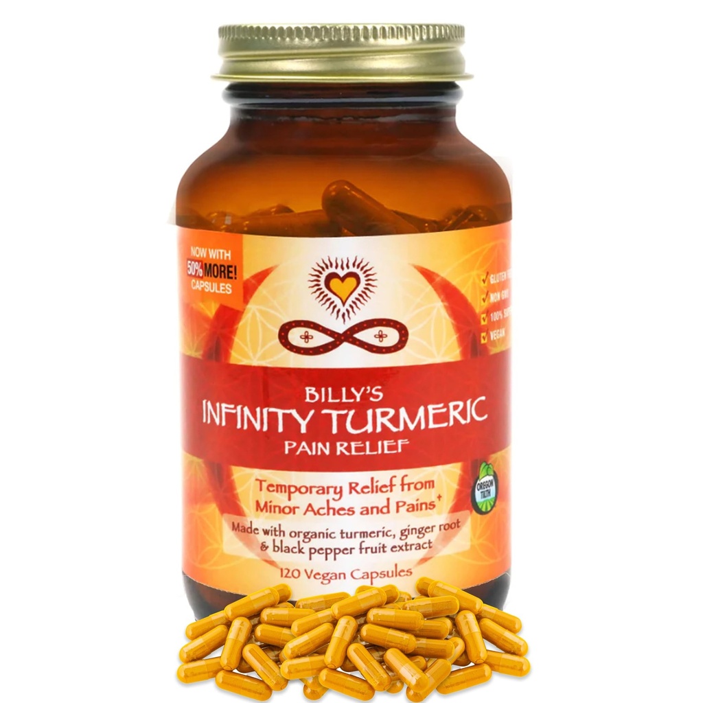Infinity Capsule Turmerice, supliment de Curcumin de mare potenta, USDA supliment organic certificat cu Pepper negru și ghimbir, crud, Vegan Gluten gratuit