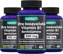 2 din 1 Formula îmbunătățită: Vitamina B1 cu benfotiamină 500 mg, supliment solubil în grăsimi de vitamina B-1, 500 mg - 120 capsule (3)