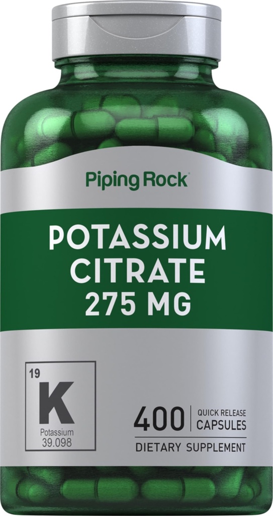 Piping Rock Citrat de potasiu Suplimentul de 275 mg 