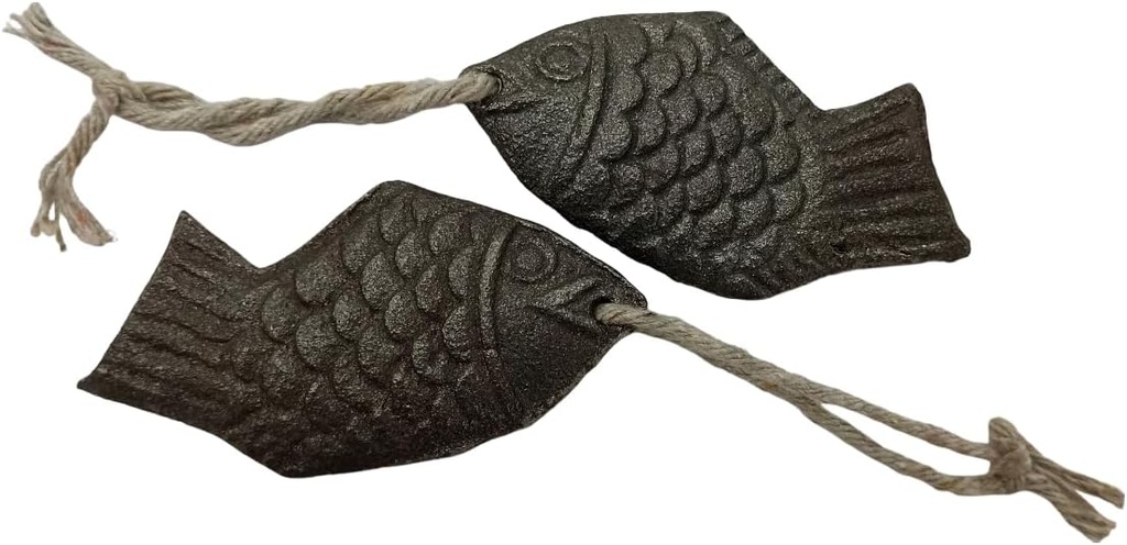 Peste de fier, 2 Pack de pește pentru deficit, o sursă naturală de fier, instrument de gătit în condiții de siguranță pentru a adăuga la alimente și apă, reduce riscul de deficit, supliment pentru femeile gravide și Vegani