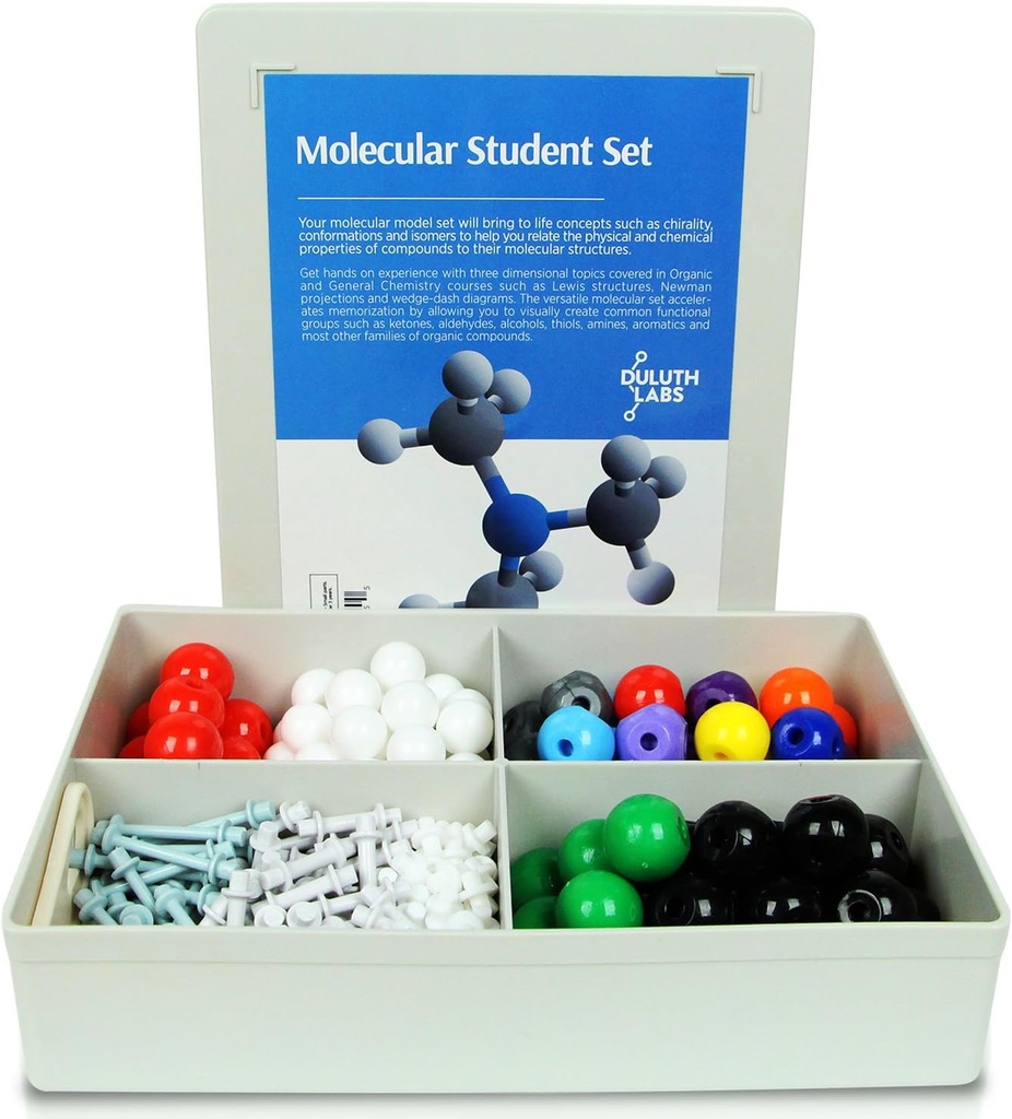 Kit de student model molecular pentru chimie organică - (88 Atomi și 140 părți de obligațiuni) - MM-004