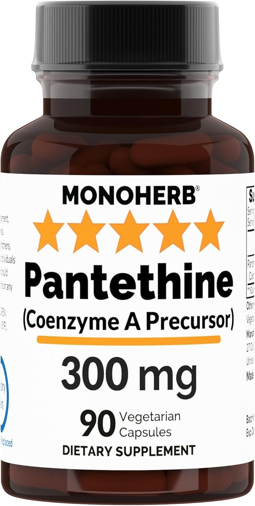 MONOHERB Pantetine 300 mg per capsulă - 90 capsule vegetariene
