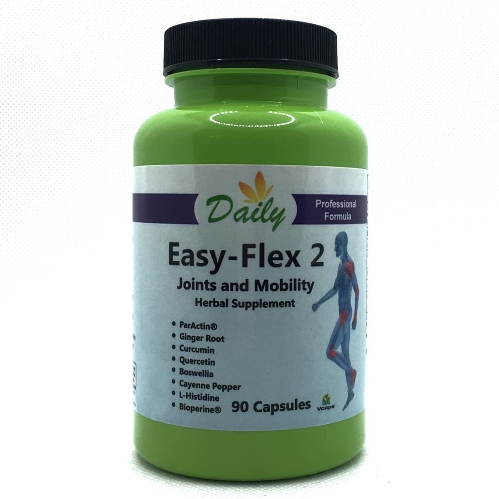 Zilnic Manufacturing Easy-Flex 2TM (Andrographis Paniculata, Boswellia Extract, L-histidină, Curcumin (Turmeric), Quercetin, Black Pepper Extract, Ginger Root Powder & Cayenne Pepper)