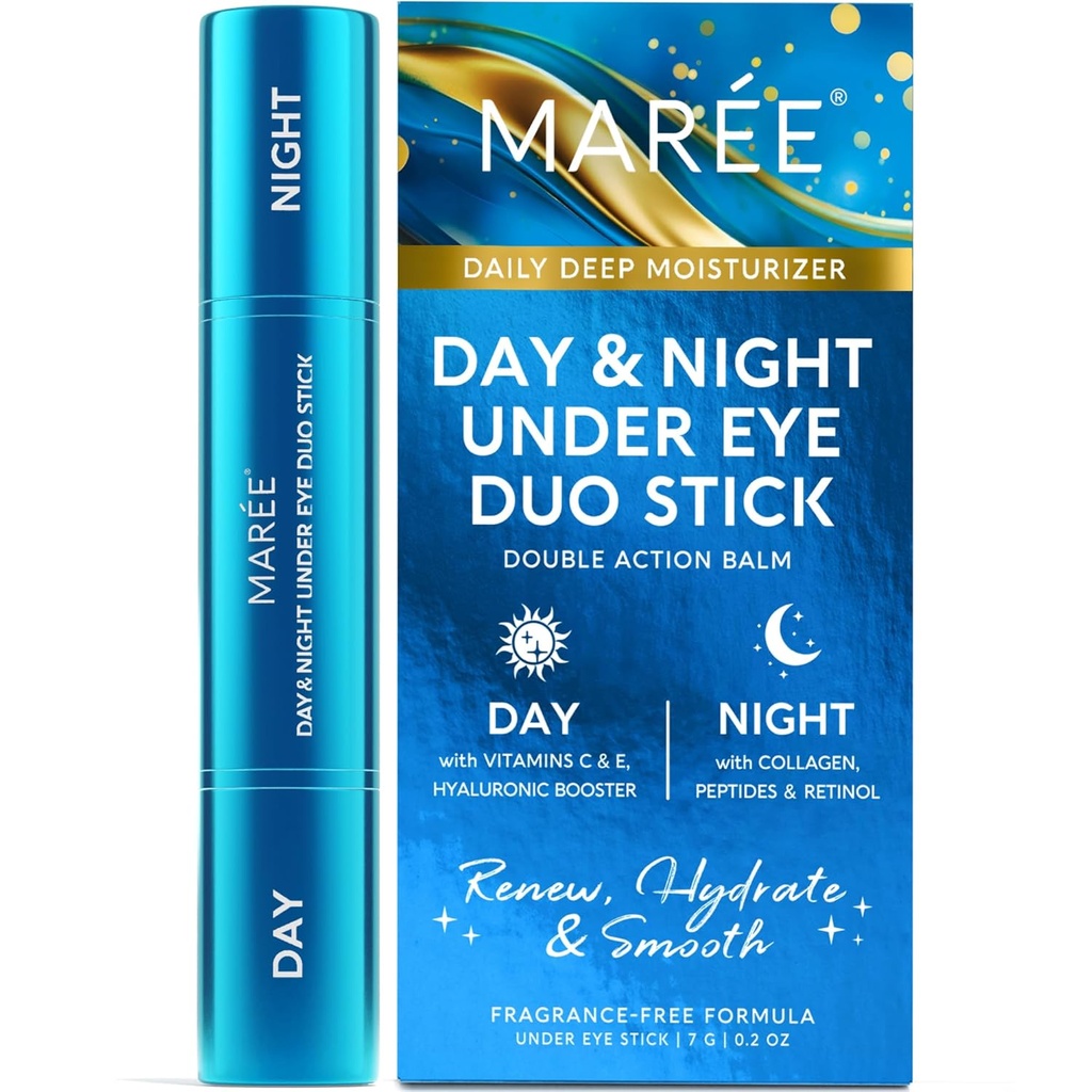 MAREE sub ochi Balsam Stick - Sub ochi Brightener pentru cercuri întunecate Face Moisturizer anti-îmbătrânire - Acid hialuronic Vitamina C Ser & Retinol Cream Skin Care - Stick rid hidratare Retinol Balsam