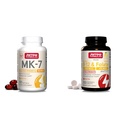 Jarrow Formulas MK7, promovează sănătatea osoasă, 90 mcg, 120 Softgels & Extra Putere Metil B-12 1000 mcg & Metil Folate 400 mcg + P-5-P, Dietary