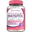 Medic Retete Inositol Supliment, Myo-Inositol & D-Chiro Inositol Capsule 2050mg per Serving, Ideal 40:1 Blend, Hormone Balanta pentru Femei, Functie ovariana & Suport Fertilitate, 120 Vegan Caps