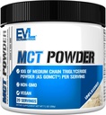 Evlution Nutrition Powder MCT - Keto Supplement - MCT Oil Powder - 10G Mediu lant Trigliceride - Creier & Body Energetic Drink - Fatty Acid Supplement - Vegan & Non-GMO - 20 Servings - Unflavored