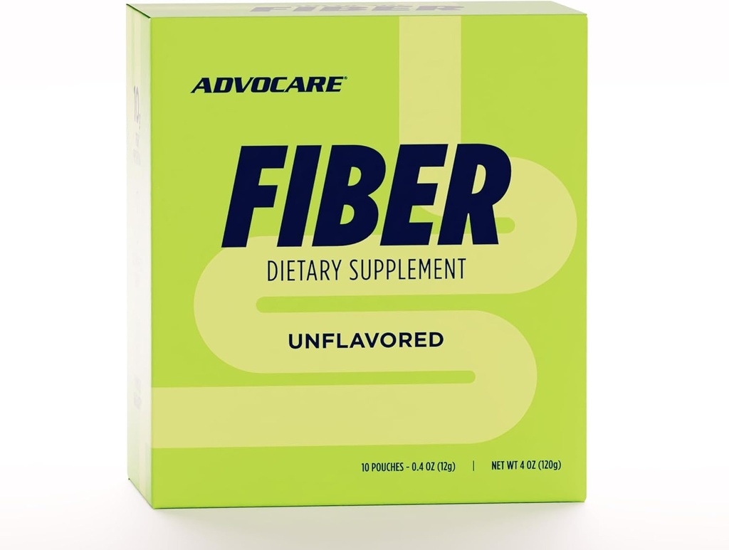 AdvoCare Fiber Supliment alimentar - Suplimentul zilnic cu pulbere cu fibre solubile și solubile - Blend include semințe de Psyllium & Porumb - Suporturi Digestive Health* - Nearomat - 10 pungi