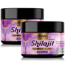 800Mg Shilajit Pure Himalayan Organic, Shilajit Resin Grad maxim de aur de potenta, Silajit Supliment cu 8-in-1 Blend natural & 85+ Trace Minerale pentru femei, Energie & Imunitate,60 Grams(2 Pachete)