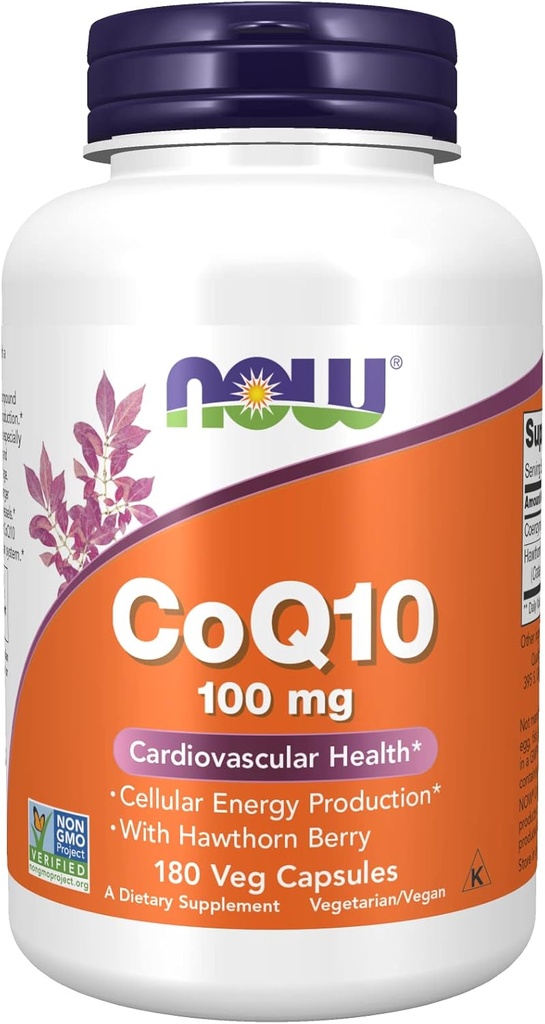 CoQ10 cu Hawthorn Berry Vegetarian, 100 mg, de Now Foods
