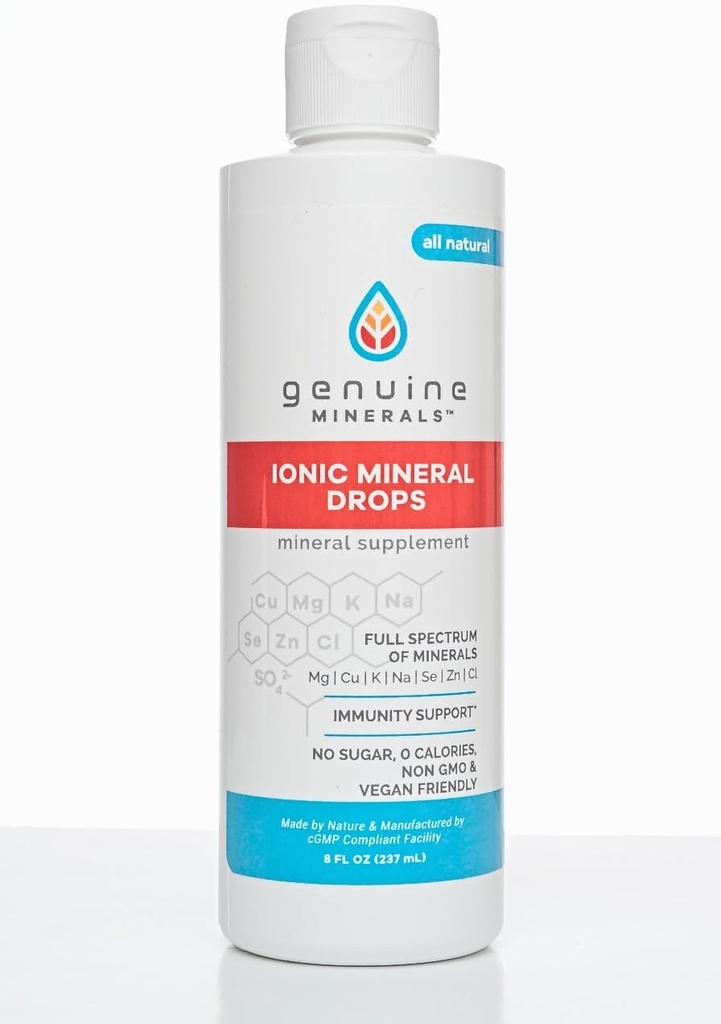 Picăturile de minerale autentice - Minerale cu spectru complet ( Magneziu ionic, clorura, potasiu) - Electroliţi pentru hidratare 8 fl oz