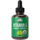 USDA Vitamină organică A lichid picături Supliment. Vegan Biodisponibilitatea mare pentru ochi, piele, și sănătatea osoasă. pentru adulți, bărbați, femei, copii. Organic VIT A Oil Retinil Palmitat. Fără gluten, fără zahăr