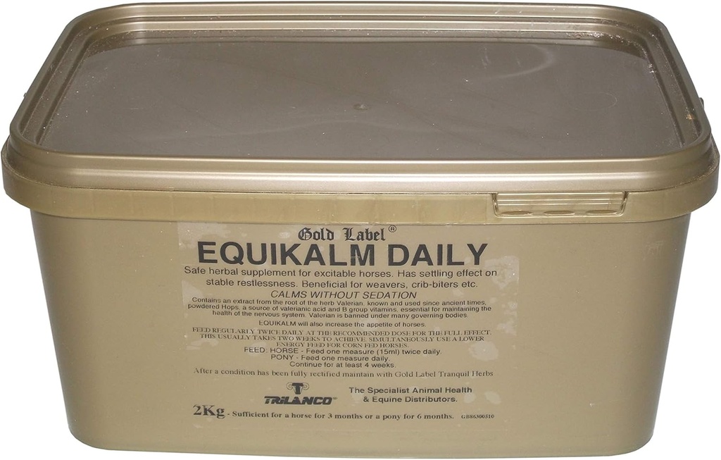 Gold Label Equikalm Daily, Cai Calmant, Cai Supliment, 2 KG