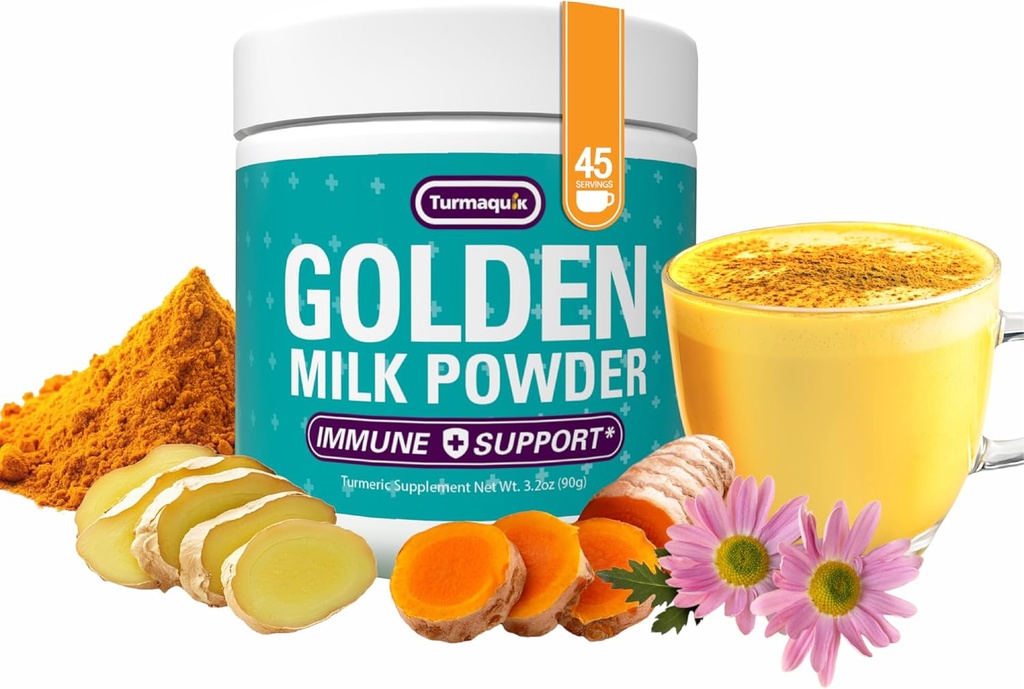 Turmaquik 3.2 Ounce Organic Golden Milk Turmeric Powder 