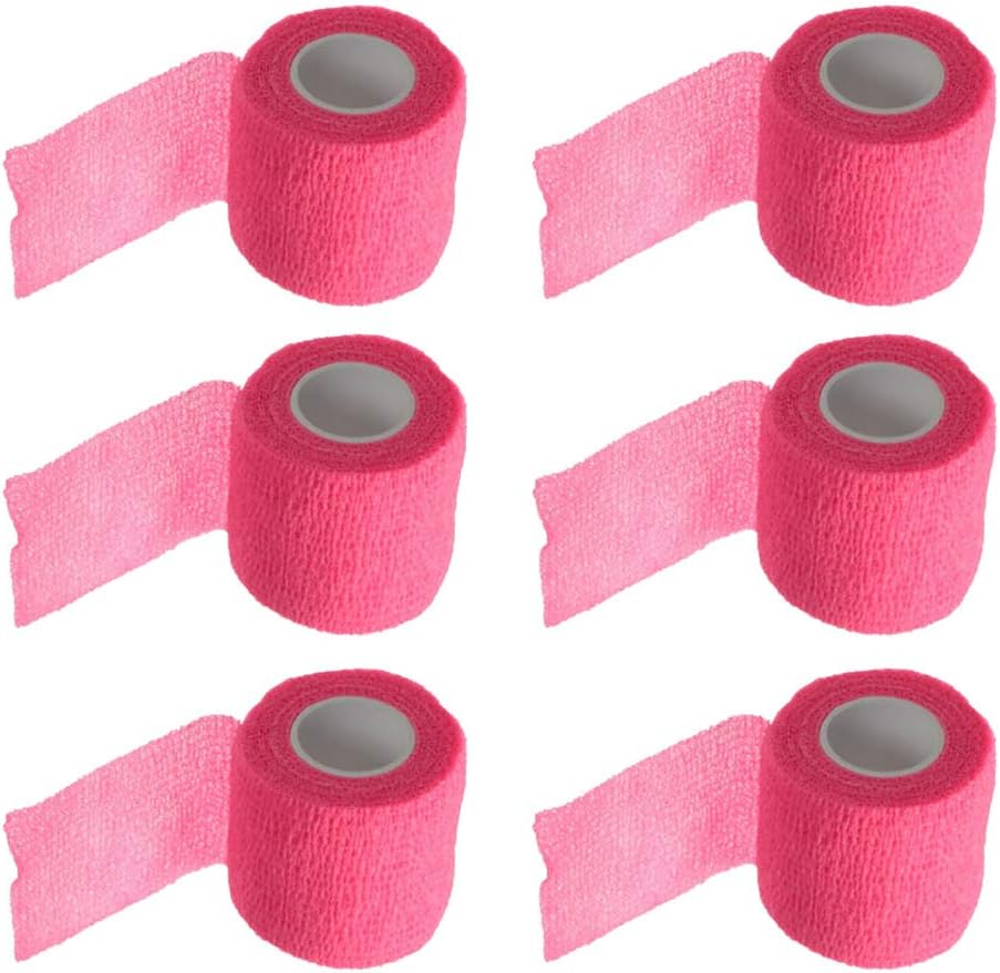 ESUPPORT 2 Inches X 5 Yards Self Adherent Cohesive Bandaje Adezive Răni puternice Elastic Prima bandă de ajutor pentru Sport Wrist Ankle 6 Conte