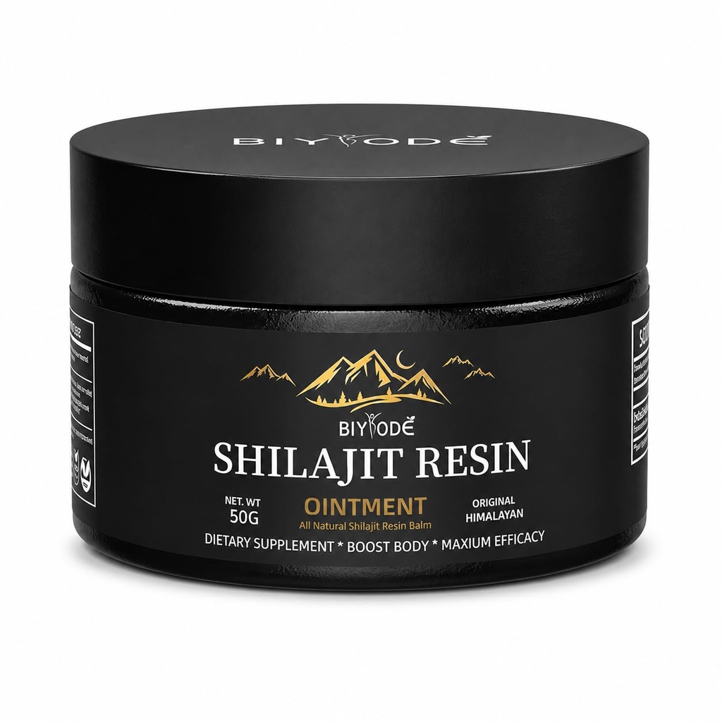 Himalayan Pure Shilajit Resin 600mg 100 Serviri cu acid fuzilic & 85+ Trace Minerale Vegan Non-GMO Supliment energetic pentru bărbaţi & Femei Ancient Ayurvedic Formula