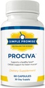 Promisiune simplă Prociva - Arjuna Bark Extract de inima Health Supplement with Folic Acid, Vitamina D & Magneziu - Herbal Pulsation Support & Healthy Heart Mentainment for Ment & Women - 60 Capsule