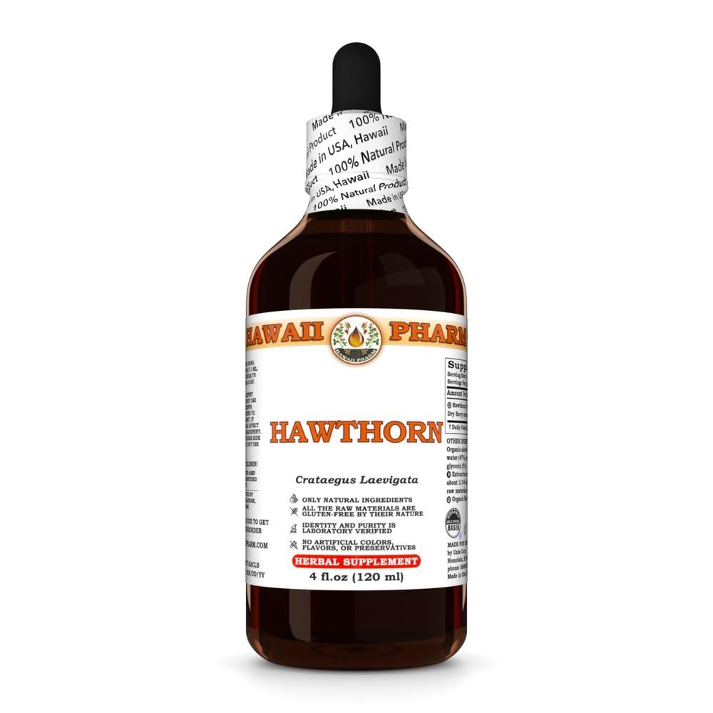 Extract de Hawthorn, Tinctură pentru Wellness Inima, Sprijină Circulație, Promovează Balance lipide, Antioxidant Bogat, Boosts Immune Putere - 4 fl.oz