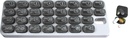 Organizator lunar Med cu 31 Zilnic Pastile Removabile pentru Acasa, Munca, Călătorii, Numbered Pillboxs pentru Suplimente & Vitamine (Grey)