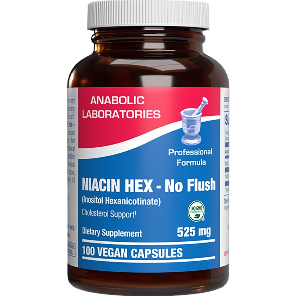 Absorbţie mare Vitamina B3 Niacin Flush Free - Formula clinică Flush Niacina Free Supliment de inozitol Hexanicotinat pentru inima Skin & Nervi Suport - Vegan non-GMO Made in the USA - 100 Servings