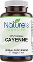 Natura'S GARDEN ESENȚIALS Cayenne - 90 Veggie Caps cu 500mg Organic Cayenne Pepper Powder