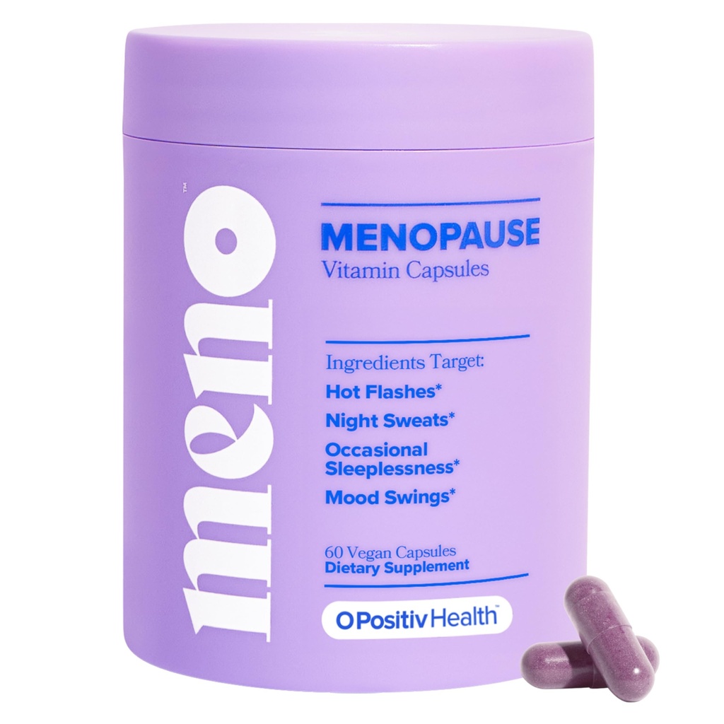 O positiv MENO Vitamine pentru Menopause - Menopauza hormon-gratis Supliment pentru femei - Negru Cohosh & Ashwagandha KSM-66 - Ajuta Relieve Hot Flashes, Transpirații de noapte, Swings - 30 Serviri (Pachet de 1)
