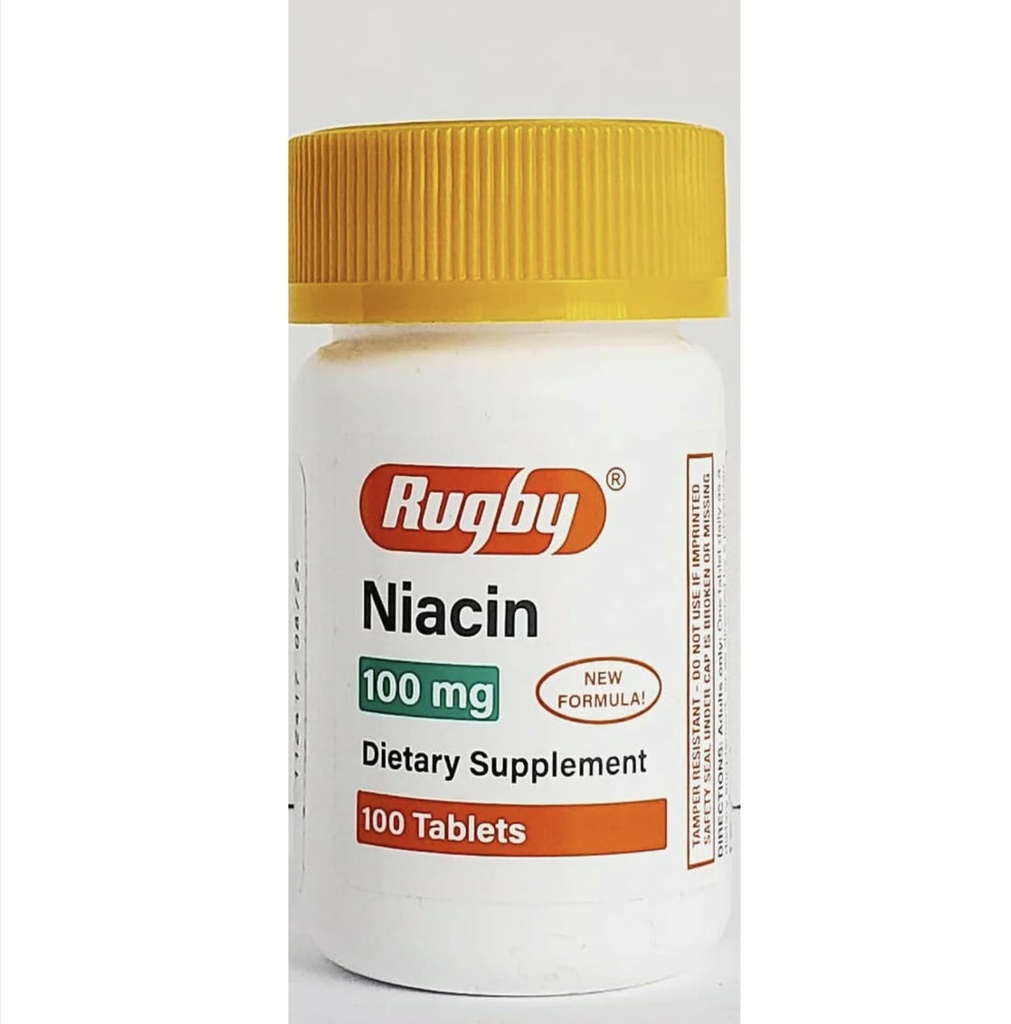 Pachet special de 5 -NIACIN TAB 100MG Rugby 100TB Watson Labs, INC (PSI) NO Post